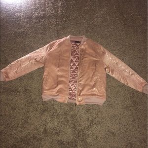 PrettyLittleThing Pink Rose Gold Quilt Puffer Snake Print Detail Jacket